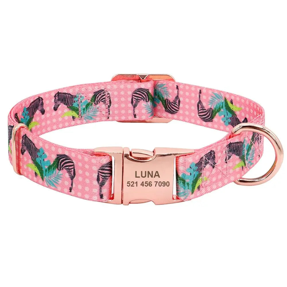 Custom Pet Collar w/ Patterns - Engrave Your Pet's ID GROOMY