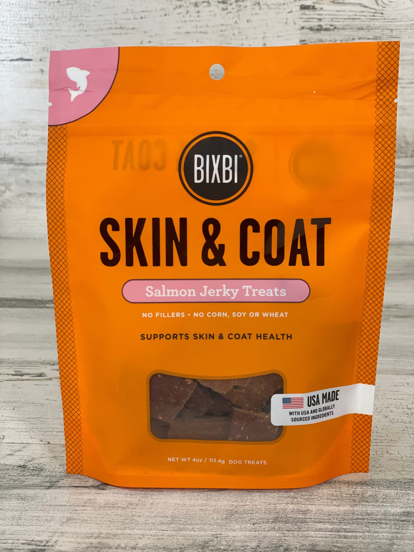 Bixbi Salmon Skin & Coat Jerky Treats