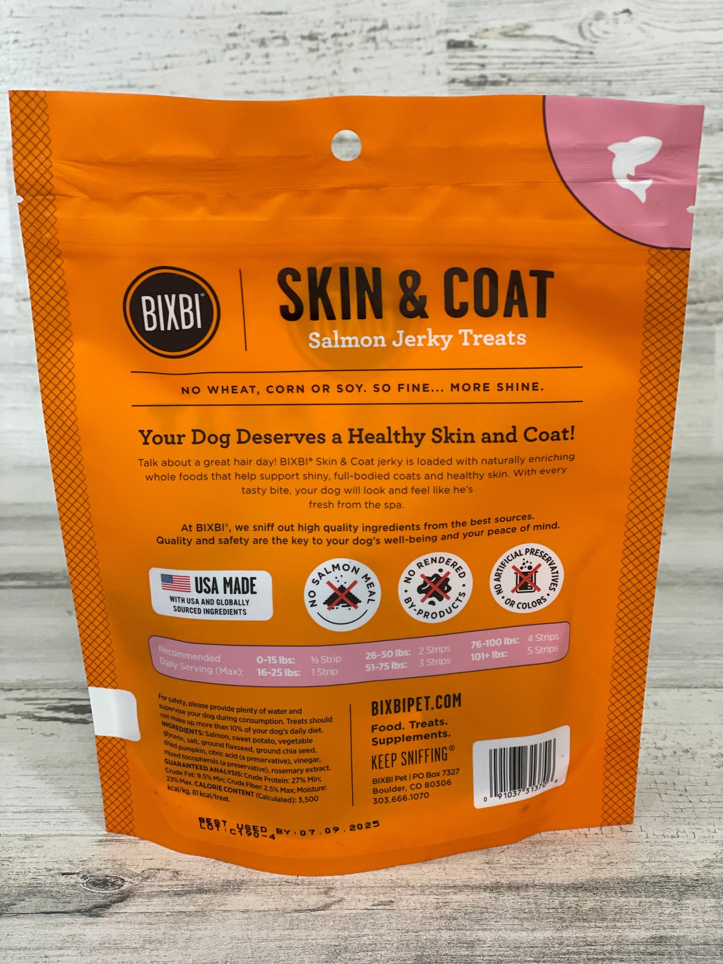 Bixbi Salmon Skin & Coat Jerky Treats