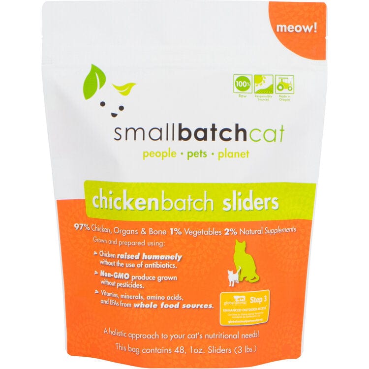 SmallBatch Raw Frozen Chicken Sliders for Cats