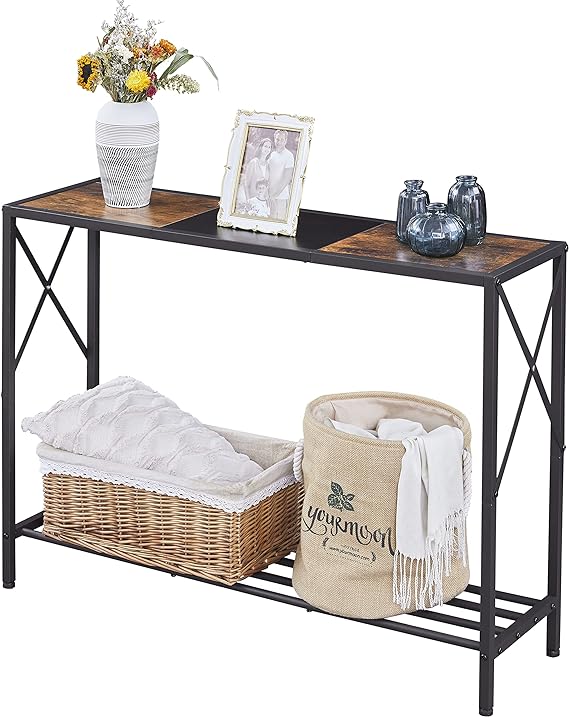 Console Table, entryway Table, Narrow Sofa Table with Shelves, Entrance Table for Hallway