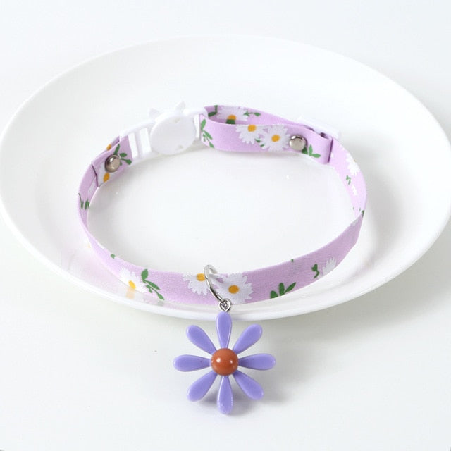 2022New Adjustable Kitten Collar with Bell Cut Pet Cat Collars Breakaway Cats Necklace Puppy Collar Cat Supplies Cat Accessories GROOMY