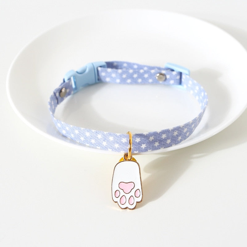 2022New Adjustable Kitten Collar with Bell Cut Pet Cat Collars Breakaway Cats Necklace Puppy Collar Cat Supplies Cat Accessories GROOMY