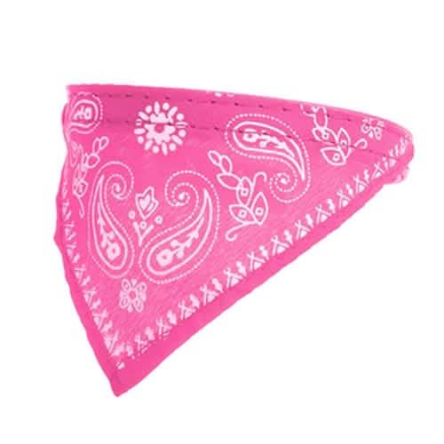 Adjustable Bandana Leather Pet Collar Pet Supplies Pink S - DailySale