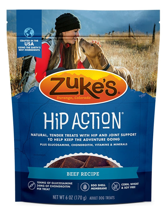 Zukes Dog Hip Action Beef 6oz,