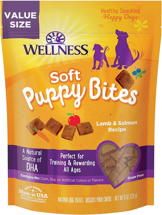 Wellness Soft Puppy Bites Value Bag Lamb Salmon 8oz,