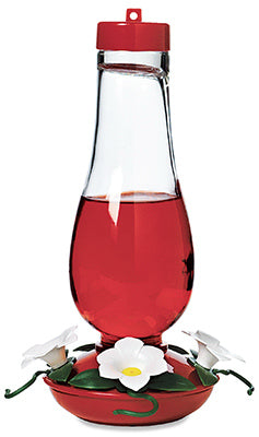 Audubon™ Clear Hurricane Shaped Glass Hummingbird Bird Feeder, 24 Oz