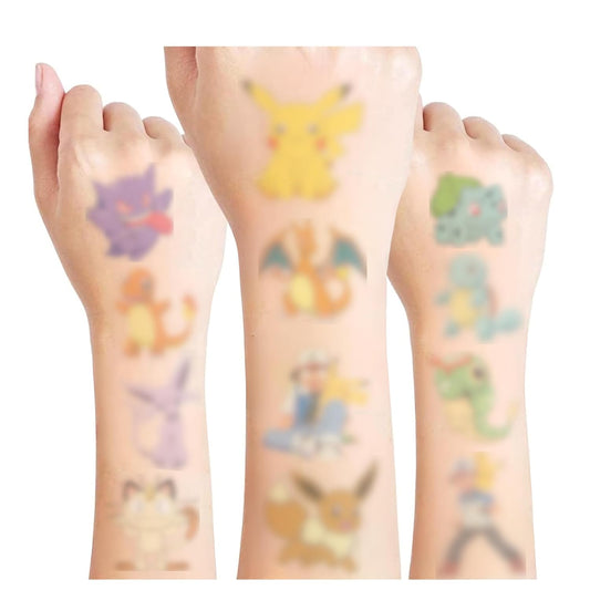 50Pcs Funny Cute Temporary Tattoos Stickers Birthday Party Decorations Party Favor Supplies Kids Boys Teens Girls Gift Kawaii Christmas 4 Sheets