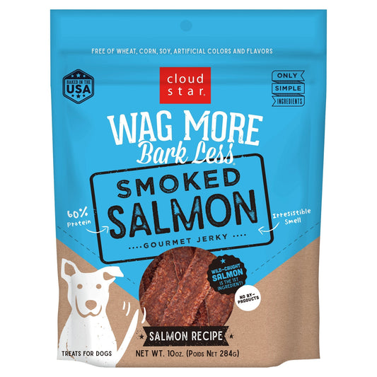 Cloud Star Dog Jrky Grain-Free Salmon 10oz,