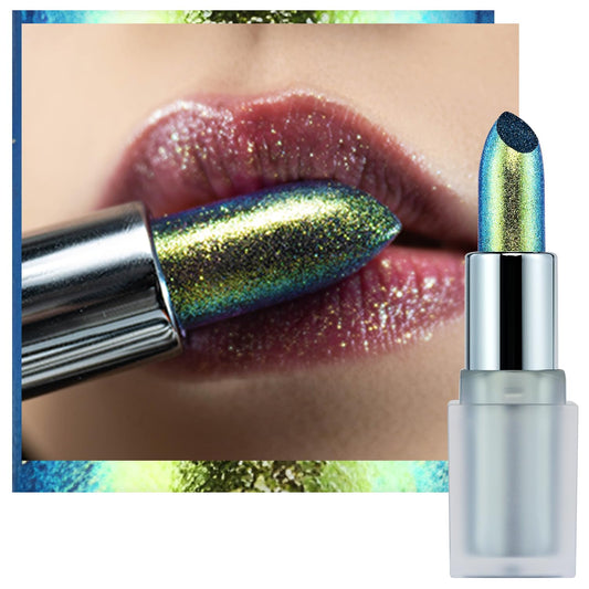CHARMACY Magicolor Star Glow Lipstick, Metallic Shimmer Lipstick, Moisturizing Long Lasting Lip Balm, Temperature Color Change Smooth Lip Stain Makeup for Women, MIDNIGHT QUEEN (#06)
