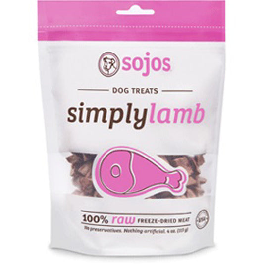 Sojos Dog Simply Lamb Treat 4oz,
