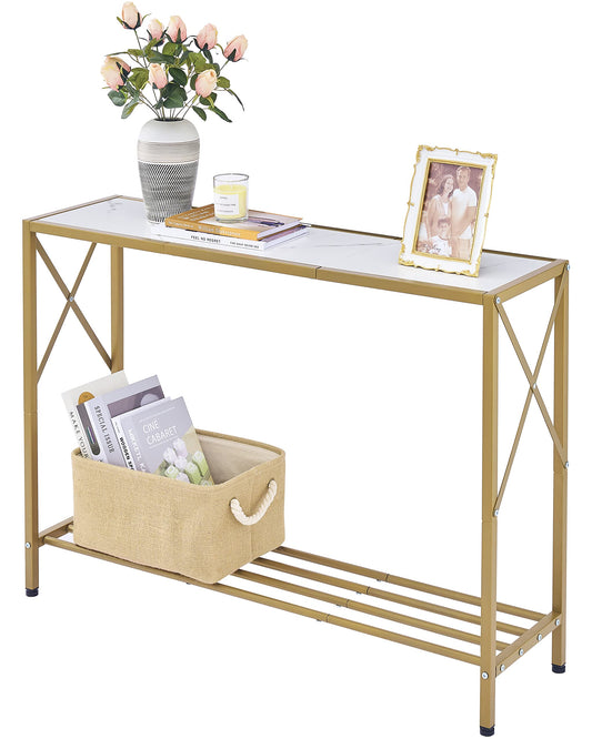 Console Table, entryway Table, Narrow Sofa Table with Shelves, Entrance Table for Hallway