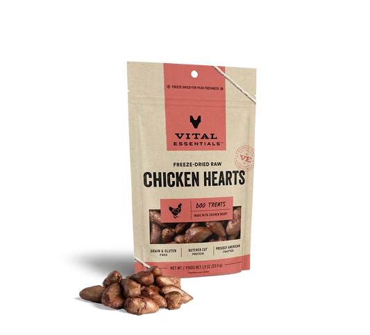Vital Essentials Dog Freeze-Dried Treat Chicken Hearts 1,9oz,