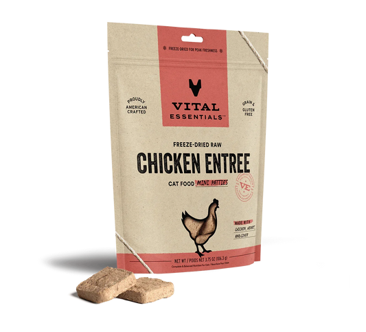 Vital Essentials Cat Freeze Dried Mini Patties Chicken 3,75oz,