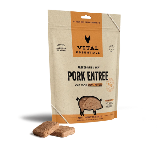Vital Essentials Cat Freeze Dried Mini Patties Pork 3,75oz,