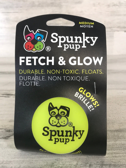 Spunky Pup Fetch and Glow Ball Medium