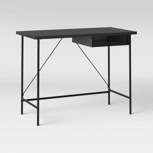 Wood and Metal Storage desk with drawer - Room Essentials