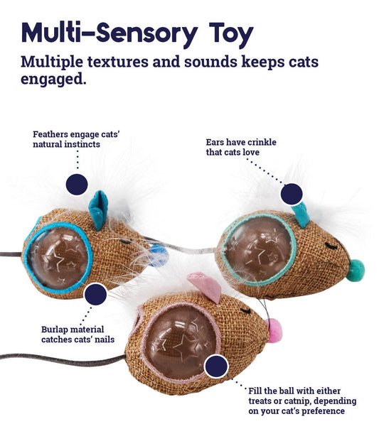 Catstages mousing around hide n treat 3 pack