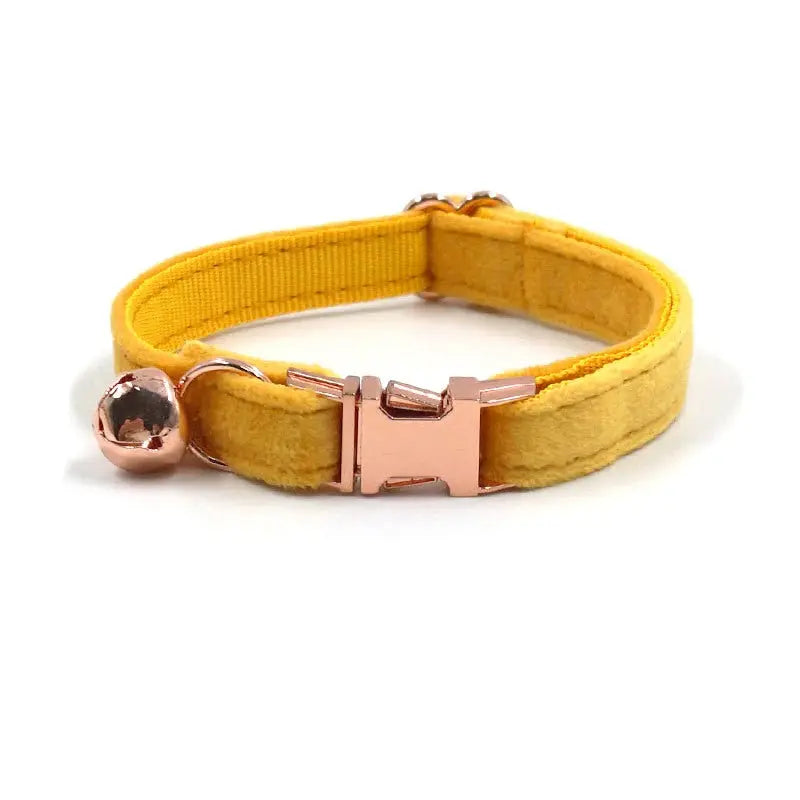 Velvet Cat Collar w/ Bowtie - Engrave Your Pet's ID GROOMY