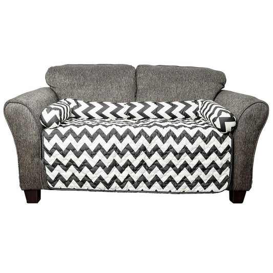 Chevron Reversible Quilted Pet Bed Chair Cover - Assorted Colors and Sizes Pet Supplies Large Black - DailySale