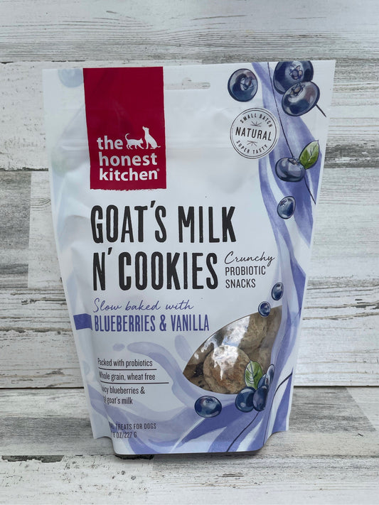 The Honest Kitchen Goat's Milk N' Cookies Blueberries & Vanilla Dog Treats 6oz