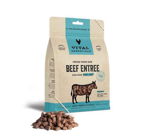 Vital Essentials Beef Entree Mini Nibs Freeze-Dried Raw Dog Food